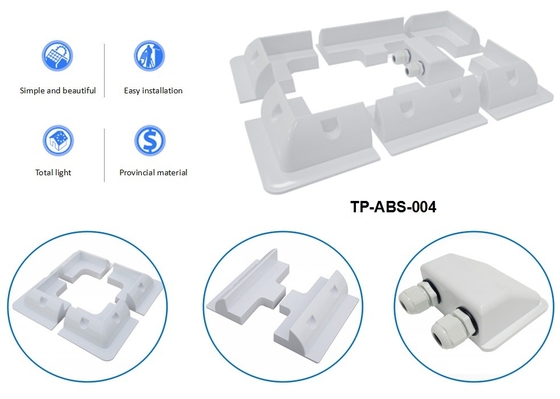ABS-beugels voor installatie van zonnepanelen op caravan motorhome RV 7PCS Wit Zwart