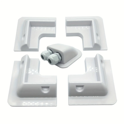 ABS-beugels voor installatie van zonnepanelen op caravan motorhome RV 7PCS Wit Zwart