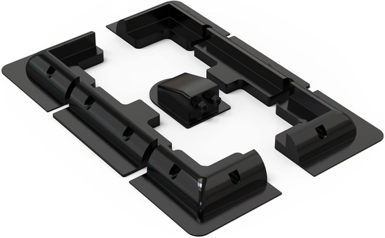 ABS-beugels voor installatie van zonnepanelen op caravan motorhome RV 7PCS Wit Zwart