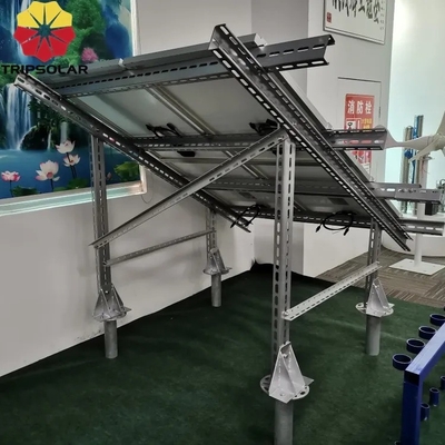 Eenvoudige en snelle installatie van zonnepanelen op de grond met windbelasting van 60 M/s