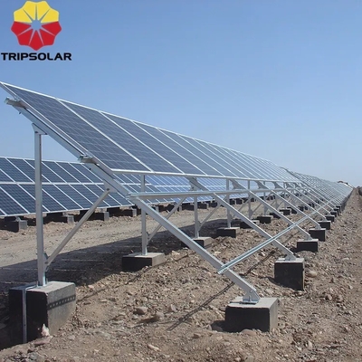 Eenvoudige en snelle installatie van zonnepanelen op de grond met windbelasting van 60 M/s