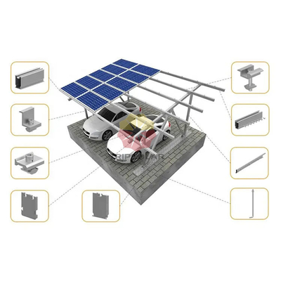 Aanpasbaar Carport Solar System Pergola met 60m/s Windbelasting Neigingshoek 0-60 graden