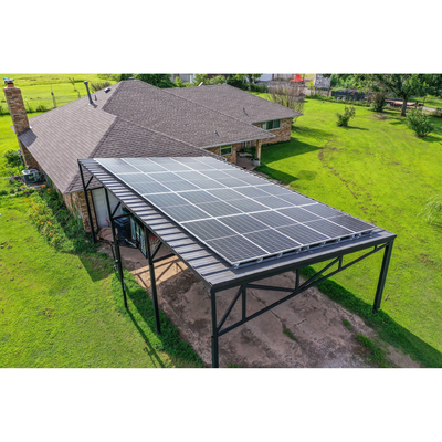 Windbelasting 60M/s Solar Panel Carport Solar Mounting System met geanodiseerde afwerking