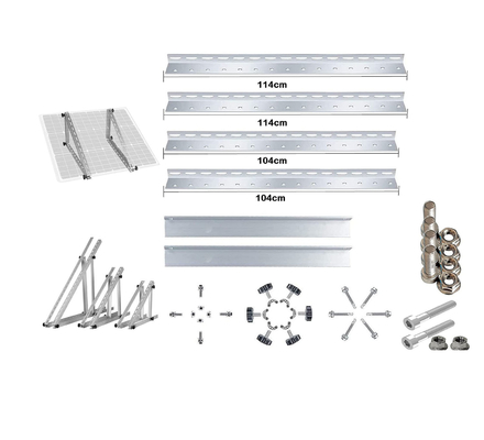 Verstelbare driehoekige zonnebracket voor het monteren van aluminium- en gegalvaniseerde staalmodules