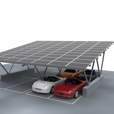 Pv-systeemstructuur aluminium zonnepaneel carport ondersteuning met natuurlijke zilver afwerking