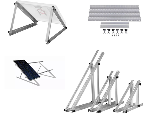 Aluminium verstelbare driehoekschaaltjes voor het monteren van een energiebeugel voor zonnepanelen op een plat dak