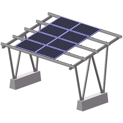 Slever of aanpassing AL6005-T5 Zonnecarport met panelen Parkeerrekstructuur