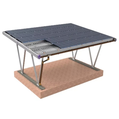 Slever of aanpassing AL6005-T5 Zonnecarport met panelen Parkeerrekstructuur