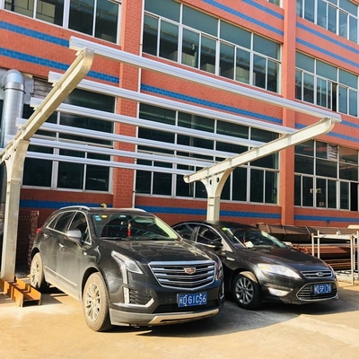 AL6005-T5 Zonne-energie Carport voor kanaal Zonnepanelen Autoparkingsysteem Chargen