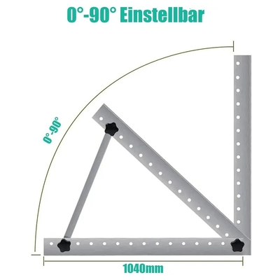 Sneeuwbelasting 1,5KN/m2 Verstelbare zonnepanelen voor montage van zonnepanelen