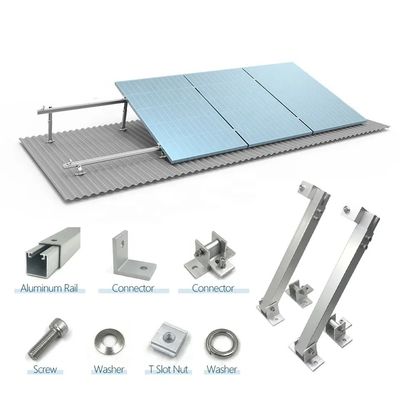 Zilveren of zwarte aluminium bevestigingsbeugels voor polenmontageconstructies voor zonnepanelen