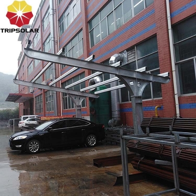 Carport zonne-installatiesysteem 10 kW lichtgewicht aluminium zonne-carports voor parkeergarages