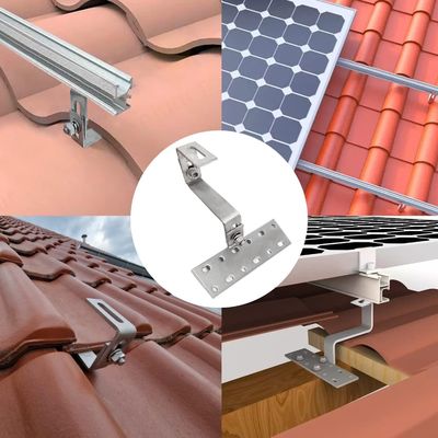 25-30 jaar levensduur en 60m/s windbelasting Europa Stock Tile Roof Solar Mounting System