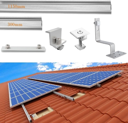 Anodiseerde dakhaak en verstelbare metalen haak perfect voor installatie van zonnepanelen
