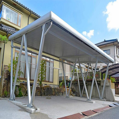 Verstelbare kantelhoek 0-60 graden geanodiseerde zonnecarport voor fotovoltaïsche panelen