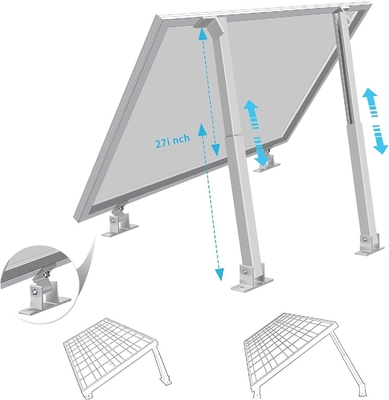 Verstelbare hoekbeugel voor montage van zonnepanelen op tegeldak en windbelasting van 60 M/s