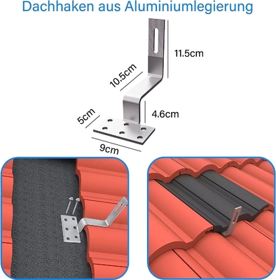 25-30 jaar levensduur Solar Montage Bracket met ISO9001/CE-certificaat