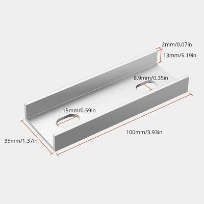 Natuurlijk zilver zonne-energie Mini Rail Montage Connector Rail Splice Solar Racking System