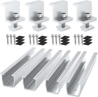 Natuurlijk zilver zonne-energie Mini Rail Montage Connector Rail Splice Solar Racking System