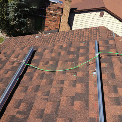 Solar Rail Connector Clamp voor montage van zonnepanelen op landschap/portret oriëntatie