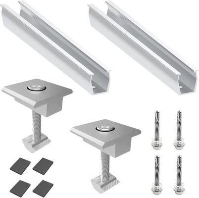 Solar Rail Connector Clamp voor montage van zonnepanelen op landschap/portret oriëntatie