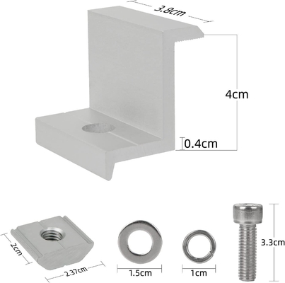 Aluminium zonne-installatie middenklem met 1,5KN/m2 sneeuwbelasting en Andoized behandeling