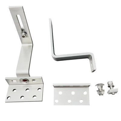 Metalen dak zonnepaneel montage bracket natuurlijke aluminium dak haak voor windbelasting 60m/s