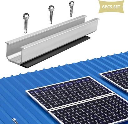 Aluminium zonne-metalen tin dak montage systeem voor spoor L Voeten klem Aarding Clip Aarding Lug