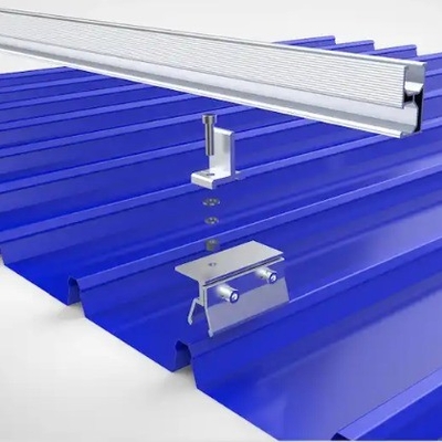 Aluminium zonne-metalen tin dak montage systeem voor spoor L Voeten klem Aarding Clip Aarding Lug