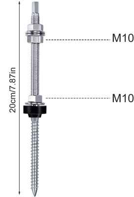 Solar Montage Hanger Bolt Kit met geanodiseerde afwerking voor daktegel ISO9001/CE gecertificeerd
