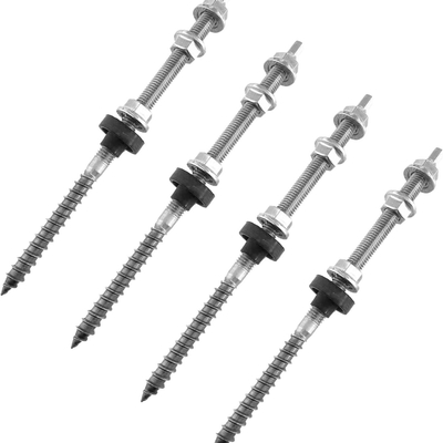 Dakmontage van roestvrij staal zonne-aansluiting schroeven L voet hanger Bolt Kit voor verschillende maten