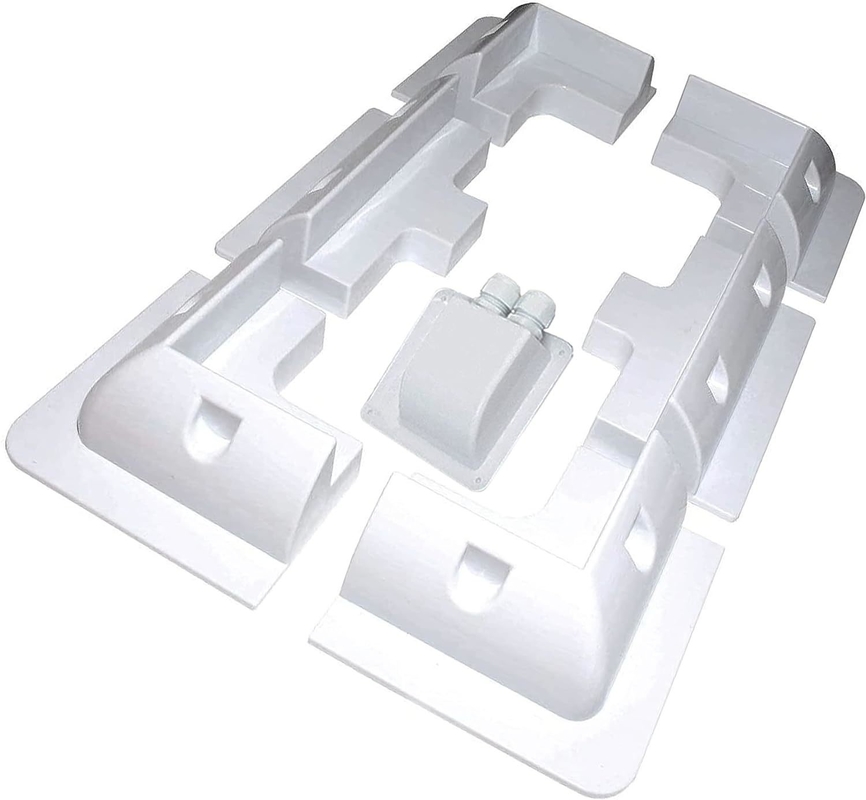 ABS-beugels voor installatie van zonnepanelen op caravan motorhome RV 7PCS Wit Zwart
