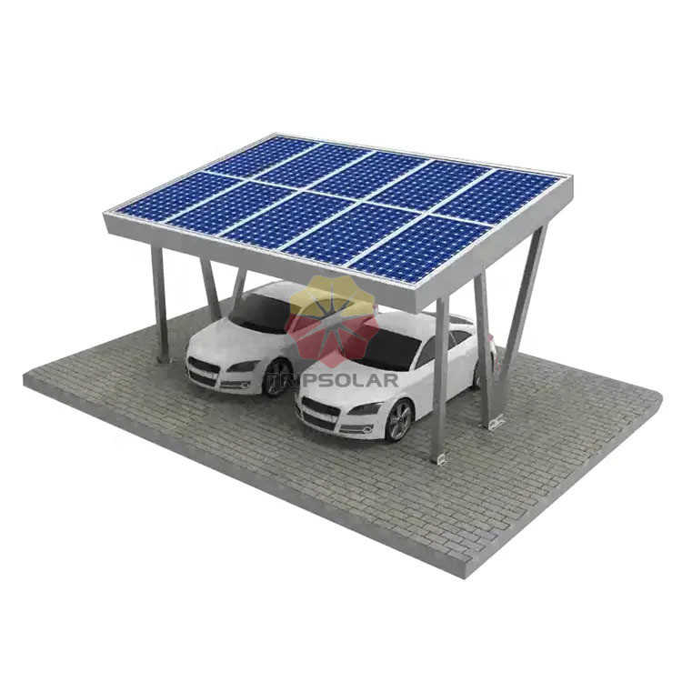 Aanpasbaar Carport Solar System Pergola met 60m/s Windbelasting Neigingshoek 0-60 graden