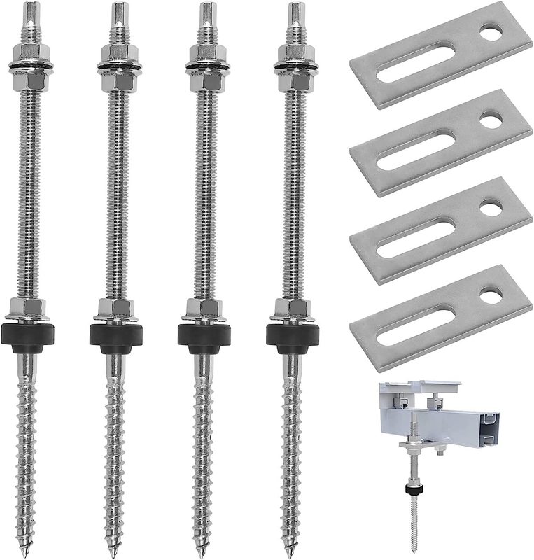 Dakmontage van roestvrij staal zonne-aansluiting schroeven L voet hanger Bolt Kit voor verschillende maten