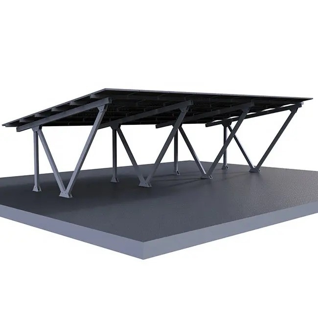 Slever of aanpassing AL6005-T5 Zonnecarport met panelen Parkeerrekstructuur