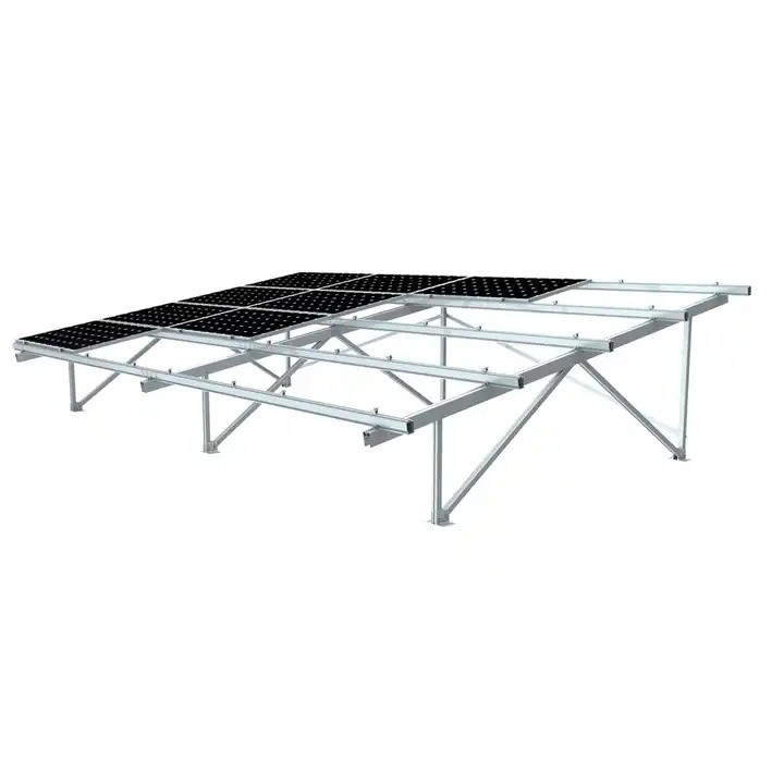 Installatie van zonnepanelen met zonne-energie uit natuurlijk zilver