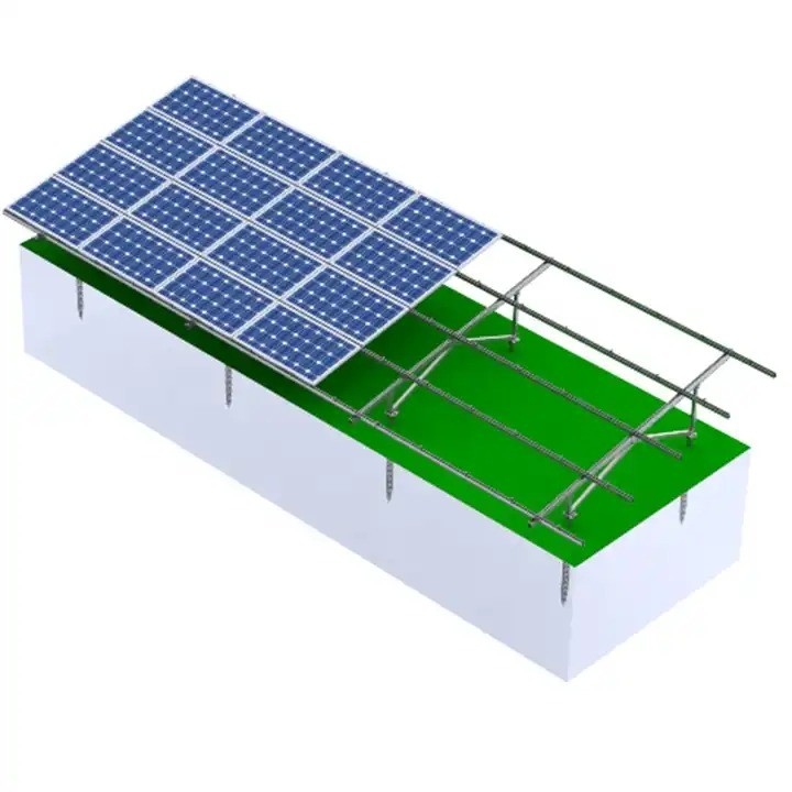 Installatie van zonnepanelen met natuurlijke zilvergrond