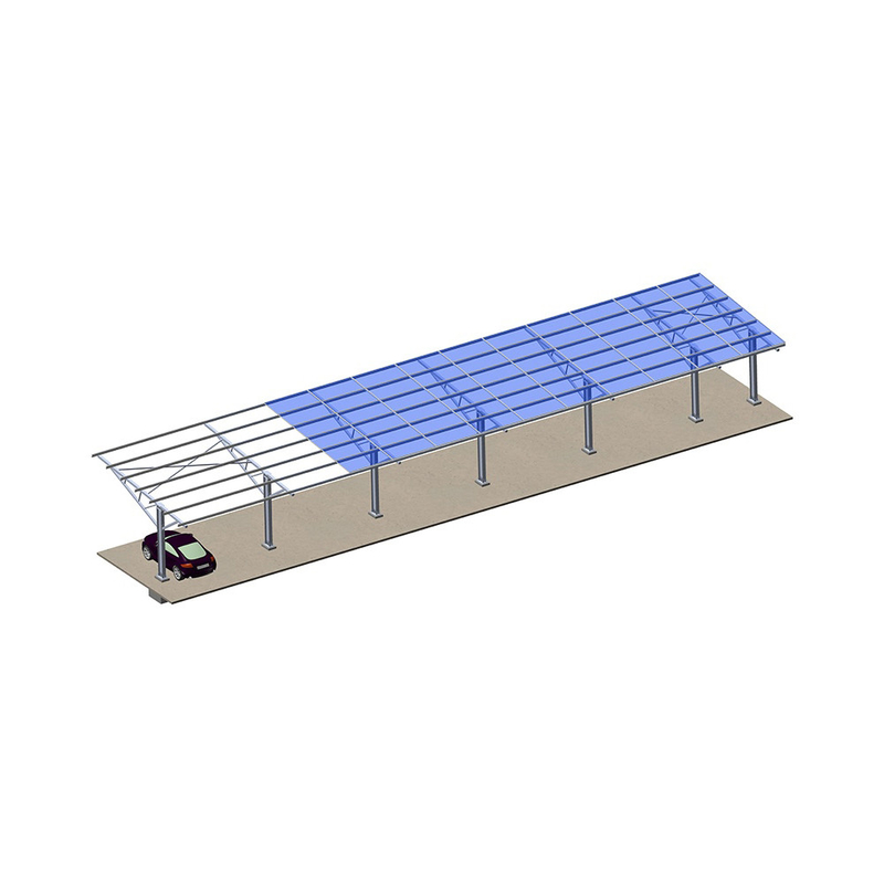 Aluminium Solar Carport Montage Kit voor windbelasting 60m/s Solar Canopy Connector System