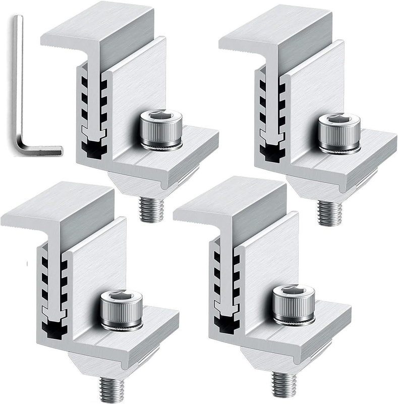 Aluminium zonne-installatie middenklem met 1,5KN/m2 sneeuwbelasting en Andoized behandeling