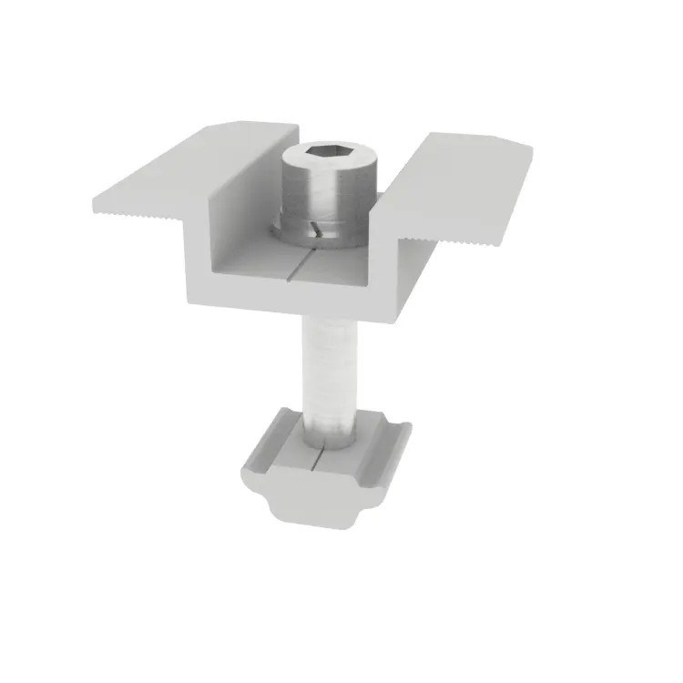 Sneeuwbelasting 1,4KN/m2 Zonne-eindklem voor zonne-energiesysteem bij montage van zonnepanelen